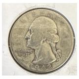 1942 Silver quarter