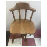 Vintage Swivel Wood chair