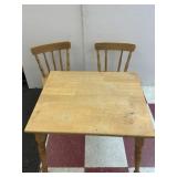 3 pc Small Table and Chair Set 20x23.5