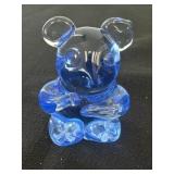 Blue Glass Paperweight 2.5in