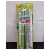 New 17-in mountain dew metal thermometer