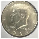 1964 d United States Kennedy Half Dollar,