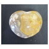 3ï¿½ polished gemstone in the shape of a heart,