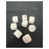 Rose quarts cubes and sphere