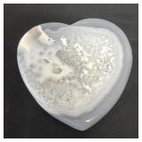 5ï¿½ natural agate polished stone heart geode