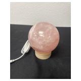 5ï¿½ rose quartz sphere with coloring changing led