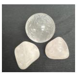 3 rose quartz