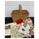 Basket with table mats