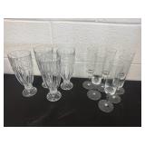 Crystal glasses and champagne flutes