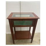 Wood Box Display Table with velvet Lined interior