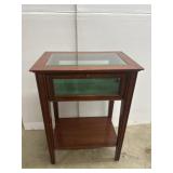 Wood Box Display Table with velvet Lined interior