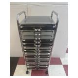 15 Drawer Metal Organizer on wheels