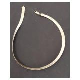 16 in sterling silver herringbone necklace.  1/4