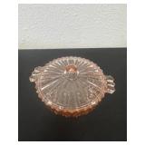 6ï¿½ pink depression glass candy dish