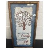 Family Tree Sign box Decor 25.5x13.5