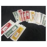 Group of new gasoline stickers
