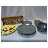 Dishes, Basket, Blue Ridge Plate (11)