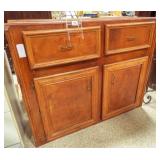 Wood Cabinet, 2 Drawer, 2 Door