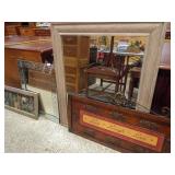 Framed Mirrors (2), Metal Art (2)