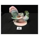 Hull Pottery #53; Pink & Green Rooster Planter