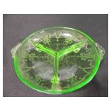 Green Depression 3-part relish dish
