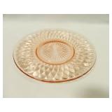 Pink Glass Plates; 7?" dia