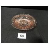 Pink Glass Butter dish Base " Windsor Diamond"