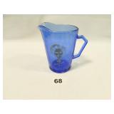 Shirley Temple Cobalt Blue Glass Pitcher