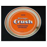 Orange Crush Metal Tray; 1¼" h x 12" dia