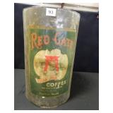 Red Gate Coffee Can; Large-19¾" h x 12?" d