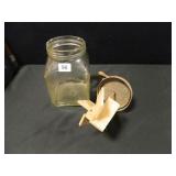Dazey Butter churn Glass Jar #40; Dazey lid/beater