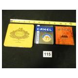 Cigar Tin; 2-Camel Tins; Collectibles-no contents