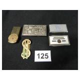 Money Clip Collection; 5-total; 2 w/pocket knives