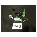 Miniature Items (5); Whistle; Shoe; Coke Bottle