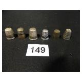 Thimbles-various sizes and styles; 6-total