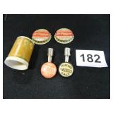 Advertising-Pencil Clip Buttons; Bottle caps