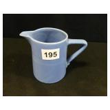 Blue Pottery Pitcher; no markings; 4¾" h