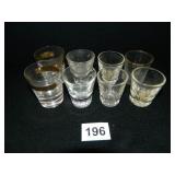 8 Shot Glasses; Assorted Styles