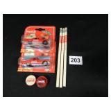 Coca-Cola Collectibles; 2-toy replica cars; NIB