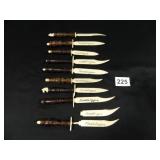 Knife set; Wooden Handles/plastic knife