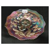 Fenton Three Fruits 12 sided Carnival Glass Plate