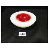 Melon Glass Bowl; 6¼" dia X 2" h