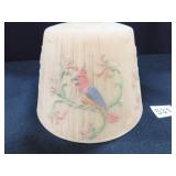 Reverse Painted Parrot Table Lamp Shade