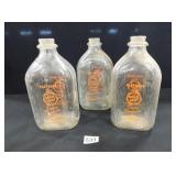 Gold Spot 2 Quart Milk Bottles - 3 count