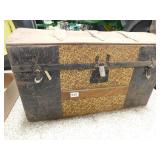 Wooden Trunk with Hinged Lid