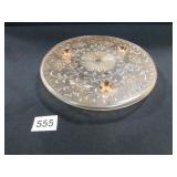 Pink Glass Pedestal Plate