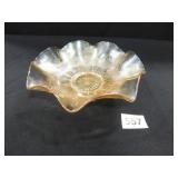 Carnival Glass Ruffled Edge