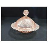 Pink Glass Domed Decorative Bowl