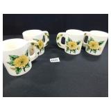 Sunflower Mugs - 4 mugs