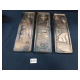 Ceramic Pioneer Scene Wall Art - 3 count